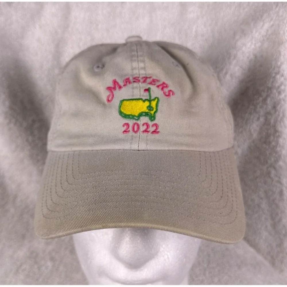 Ladies Masters Golf Hat 2022 Beige American Needle Adjustable Strap Read!